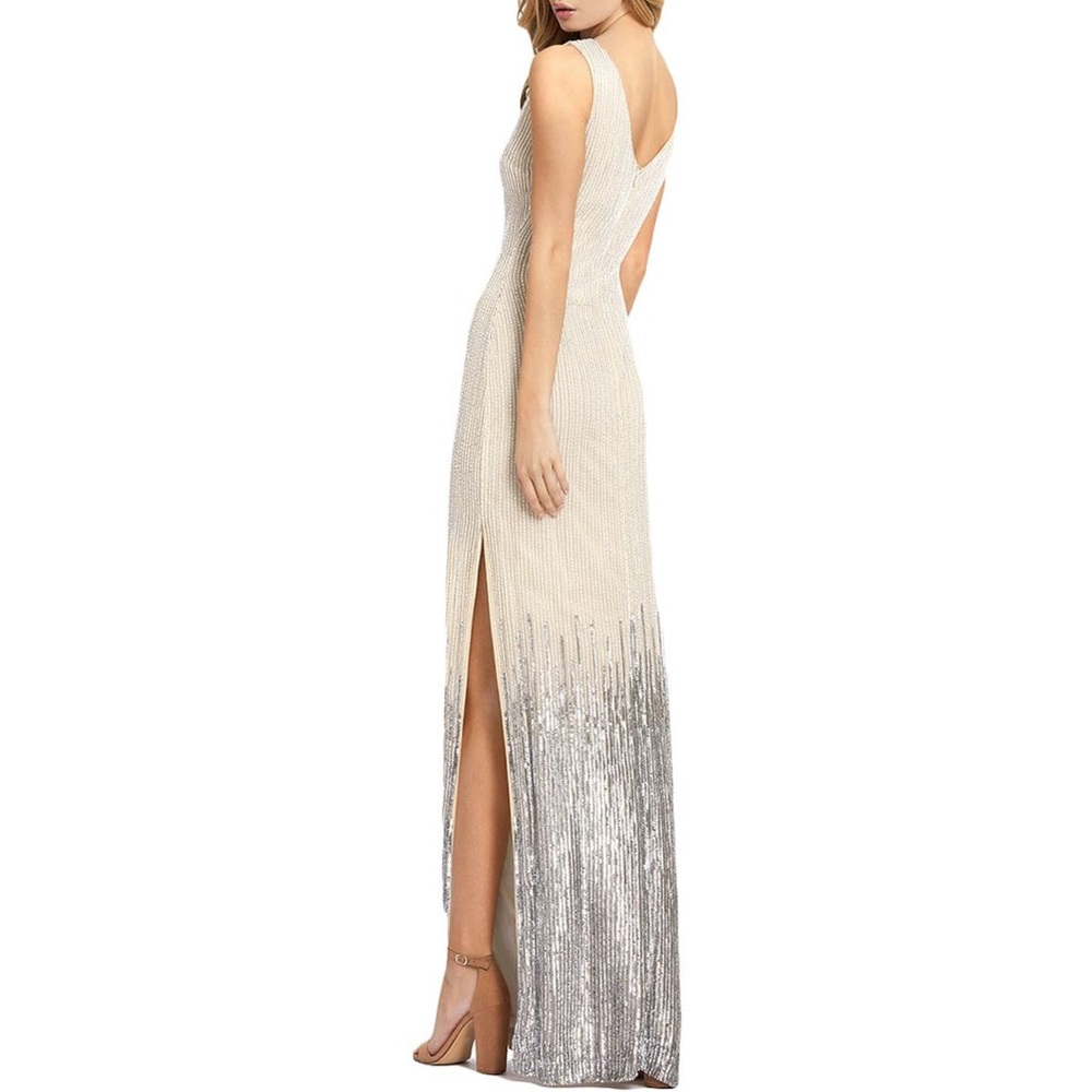MAC DUGGAL Beaded Ombre Evening Dress